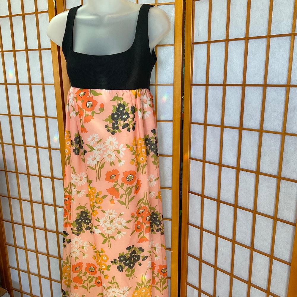 Handmade- True Vintage 1960’s Flower Power Gown
